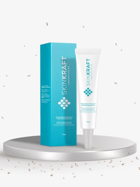 

SKINKRAFT Vitamin C+E Under Eye Gel for Pigmented Under Eye Skin-15gm, Transparent