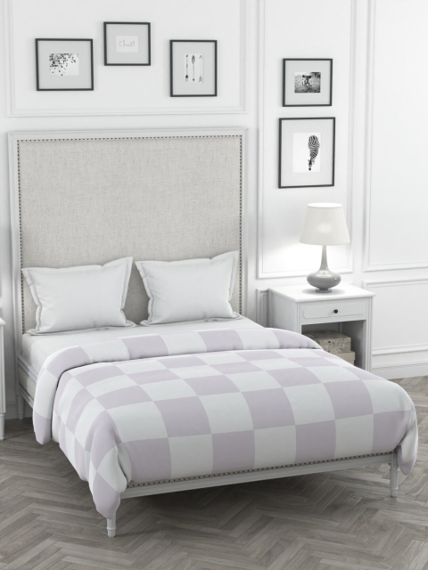 

HAPPY HUES Violet & Violet Geometric AC Room 150 GSM Double Bed Comforter