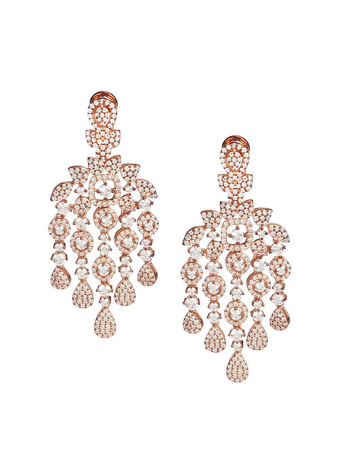 

SANGEETA BOOCHRA Rose Gold Contemporary Drop Earrings