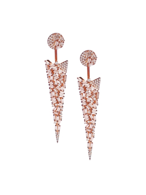 

SANGEETA BOOCHRA Rose Gold Contemporary Drop Earrings