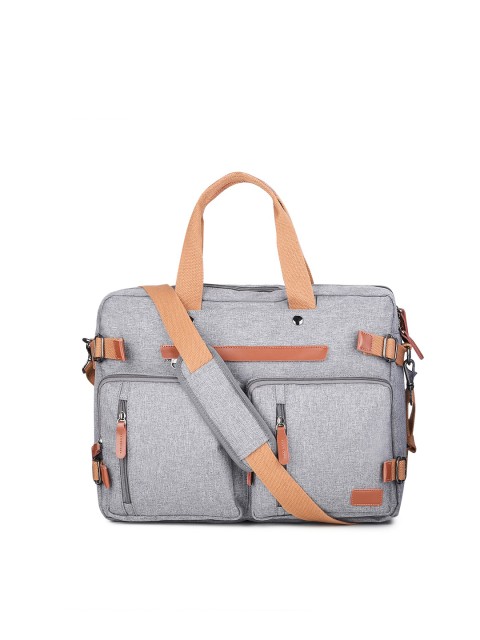 

CoolBELL Unisex Grey & Orange 3 in 1 Convertible Laptop Bag