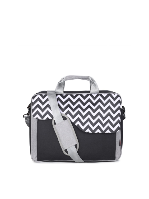 

CoolBELL Unisex Grey & Black Striped Laptop Bag