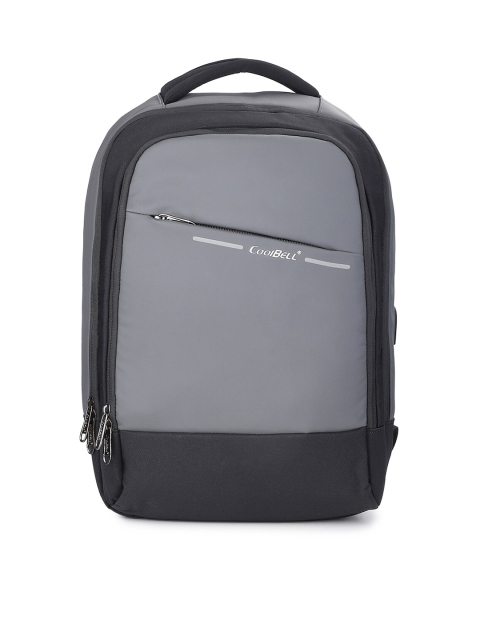 

CoolBELL Unisex Grey & Black Laptop Bag With USB Charging & Night Reflective Strip