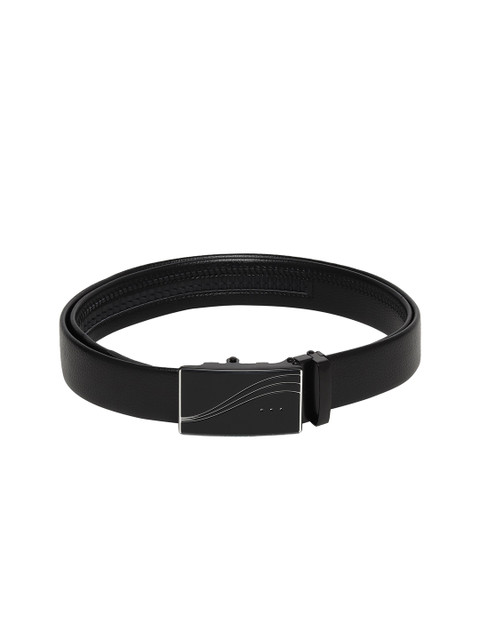 

Calvadoss Men Black Textured PU Belt