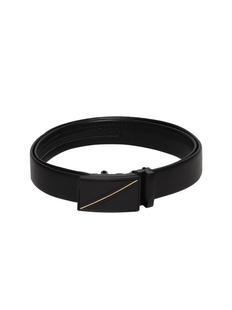 

Calvadoss Men Black Textured PU Belt