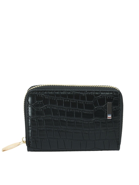 

Kastner Women Black Textured Zip Around Wallet