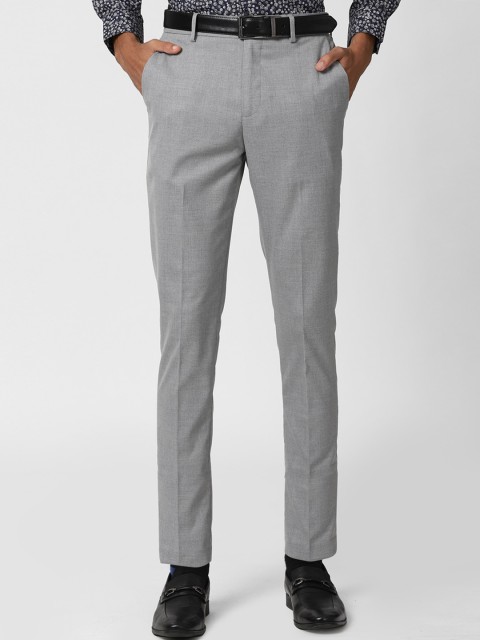 

Peter England Men Grey Formal Trousers