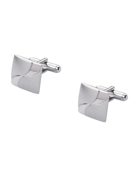 

The Tie Hub Silver-Toned Square Twisted Cufflink