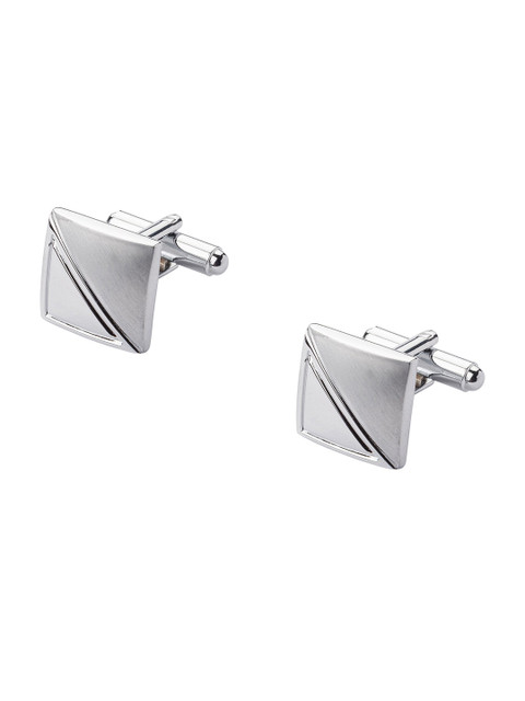 

The Tie Hub Silver-Toned Square Cross Cufflink