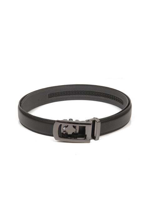 

Calvadoss Men Black Textured PU Belt
