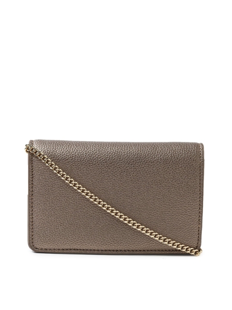 

FOREVER 21 Women Bronze-Toned Textured PU Structured Sling Bag