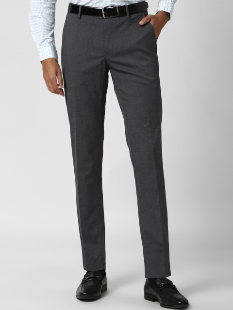 

Peter England Men Grey Slim Fit Formal Trousers