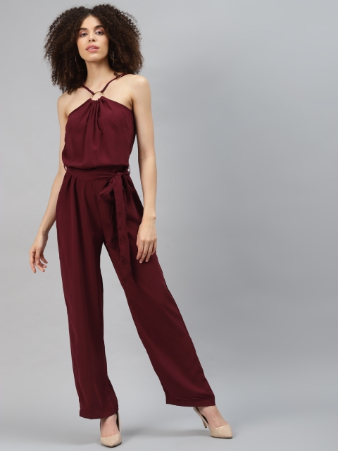 

plusS Burgundy Strapless Basic Jumpsuit