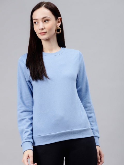 

Marks & Spencer Women Blue Cotton Sweatshirt
