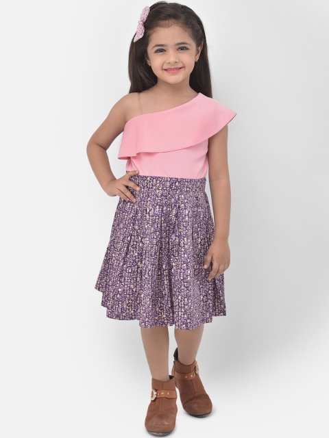 

Eavan Pink & Purple Floral One Shoulder Scuba Dress