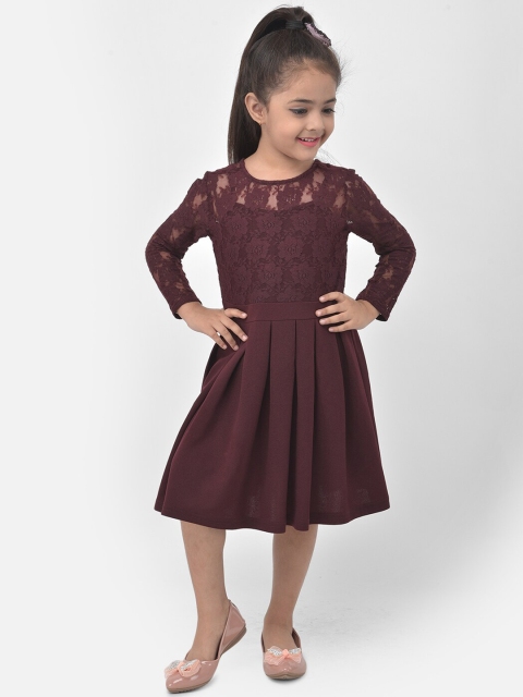 

Eavan Burgundy Scuba Midi Dress