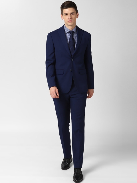 

Peter England Elite Men Navy Blue Solid Slim Fit Formal Suits