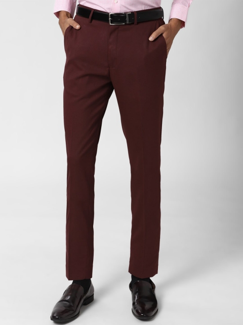 

Peter England Men Maroon Formal Trousers