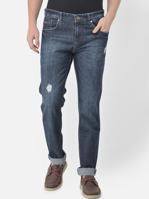 

American Archer Men Blue Slim Fit Low-Rise Low Distress Light Fade Stretchable Jeans