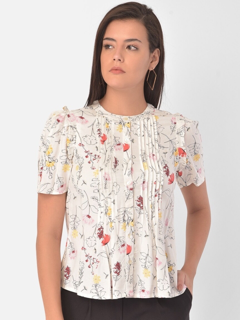 

Latin Quarters White & Black Floral Regular Top