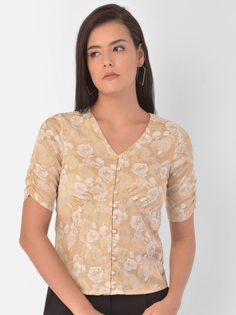 

Latin Quarters Beige Floral Regular Top