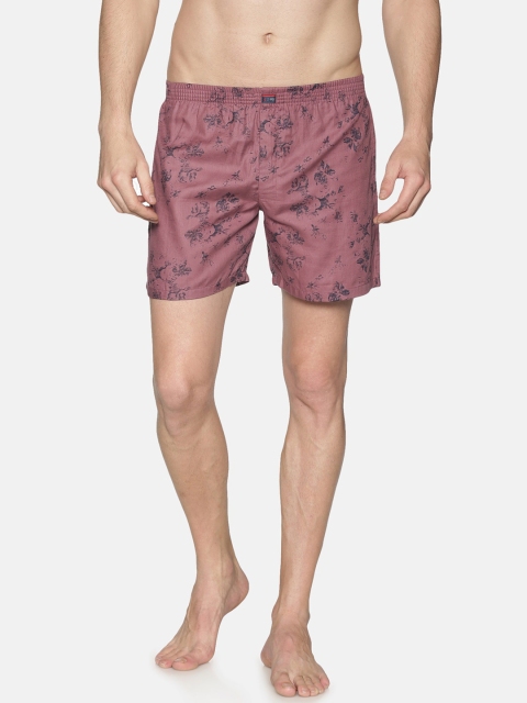 

IVOC Men Mauve & Navy Blue Slim Fit Printed Boxer IOMBS02SC03L36-3902B