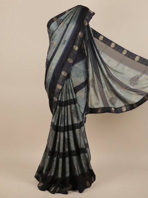 

Pothys Grey & Black Abstract Printed Saree