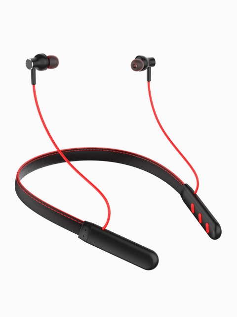 

INONE Black & Red Bluetooth Wireless Neckband Earphones