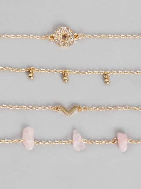 

Jewels Galaxy Set of 6 Gold-Plated Bracelets