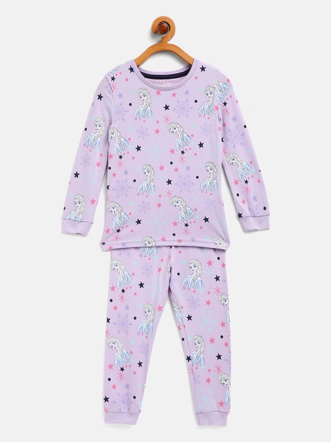 

Marks & Spencer Girls Pink Printed Night suit