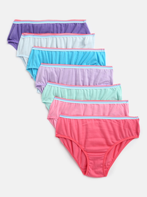 

Marks & Spencer Girls Multicolored Pack of 7 Cotton Briefs, Multi