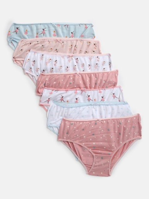 

Marks & Spencer Girls Pack of 7 Printed Basic Briefs, Pink