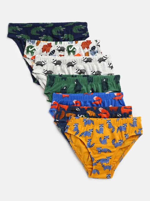 

Marks & Spencer Boys Pack of 7 Printed Basic Briefs, Blue