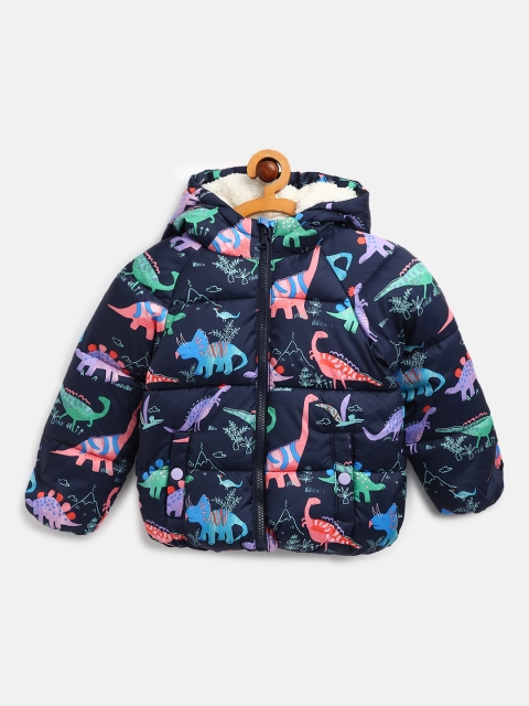 

Marks & Spencer Girls Navy Blue Multicoloured Open Front Jacket