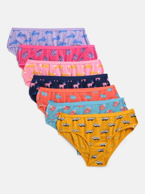 

Marks & Spencer Girls Pack of 7 Printed Basic Briefs, Yellow