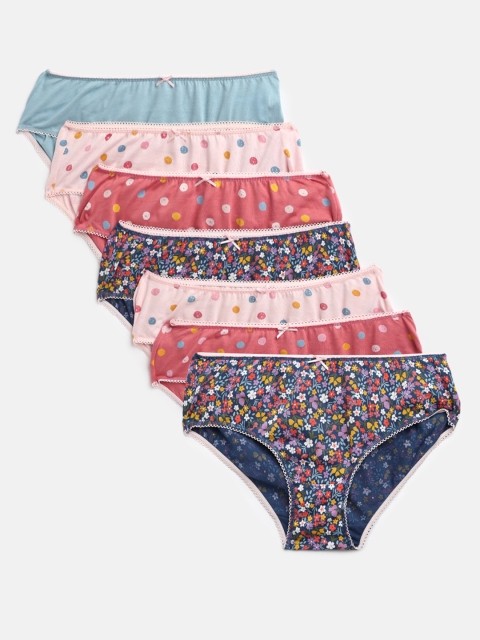 

Marks & Spencer Girls Pack of 7 Printed Basic Briefs, Pink
