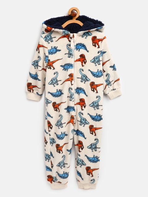 

Marks & Spencer Boys Off White Printed Hooded Bodysuit