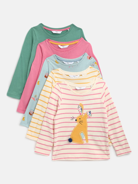 

Marks & Spencer Pack of 5 Regular Top, Pink