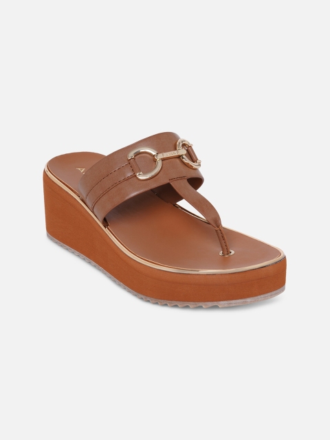 

ALDO Women Brown Wedge Sandals