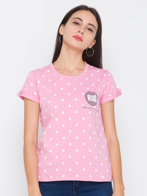 

ZOLA Pink Printed Pure Cotton Regular Top