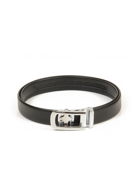 

Calvadoss Men Black Textured PU Autoratch Magnetic Belt