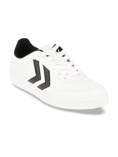 

hummel Unisex White & Black Sneakers