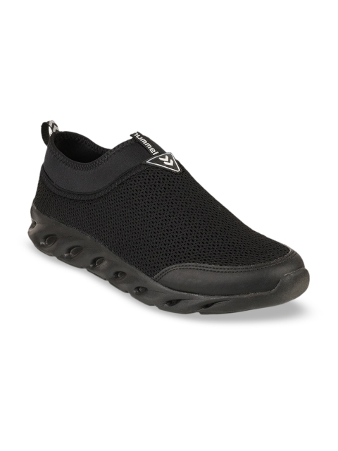 

hummel Unisex Black Woven Design Slip-On Sneakers