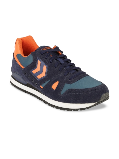 

hummel Unisex Blue Suede Sneakers