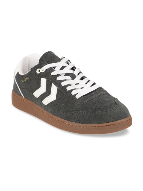 

hummel Unisex Charcoal Grey & White Suede Sneakers