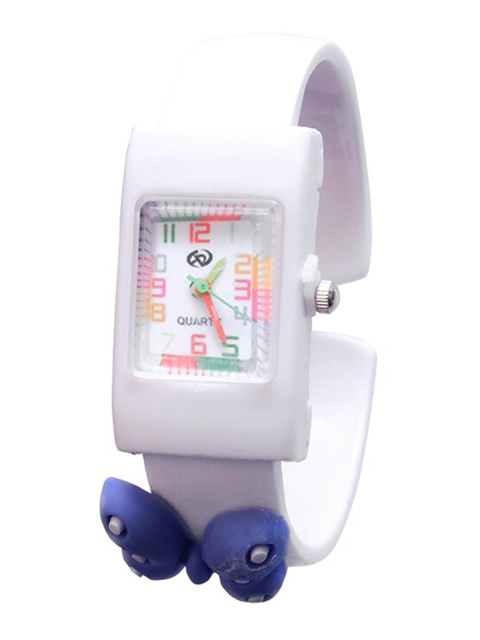 

Spiky Kids White Dial & White Plastic Straps Analogue Watch Bend_Wht_Butterfly