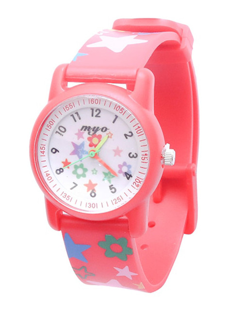 

Spiky Unisex Kids White Printed Dial & Red Strap Analogue Watch Myo_Mat_Red