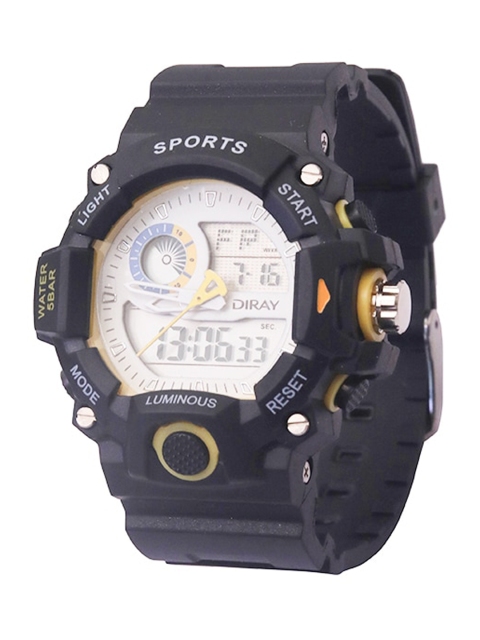 

Spiky Kids White Dial & Black Straps Digital Watch 3Dirya_Blk_Ylw