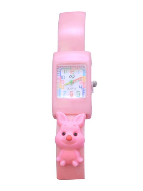 

Spiky Kids White Dial & Pink Cuff Straps Analogue Watch Bend_Pink_Rabbit