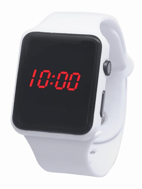 

Spiky Unisex Kids White Printed Dial & Black Wrap Around Straps Digital Watch Smart_White_Blk